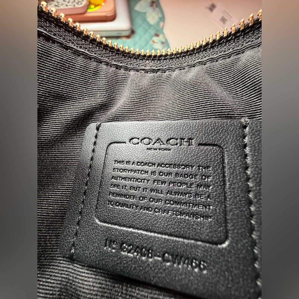Coach Halloween Signature Canvas Wristlet - Brown with Orange & Black Accents - Picture 3 of 5